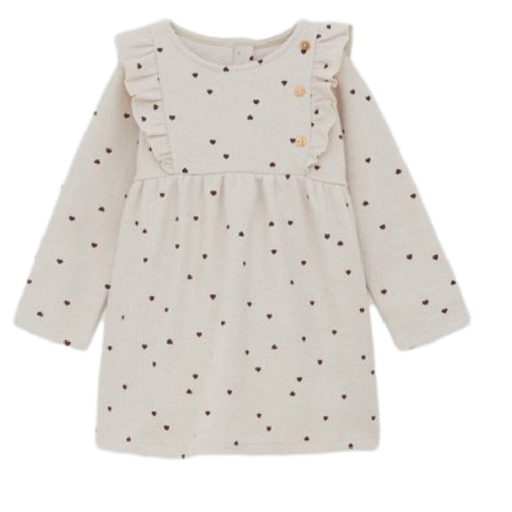 Zara cozy heart print dress 2-3 years